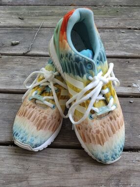 adidas Women's Multicolor Tie-Dye Sneakers with White Stripes